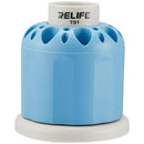 Base giratoria Relife T01 negra con 60 orificios para organizar destornilladores y puntas de reparación celular.