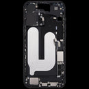 Carcasa media con puerto de carga flex y piezas pequenas iPhone 16 Plus (US Version) (Black)