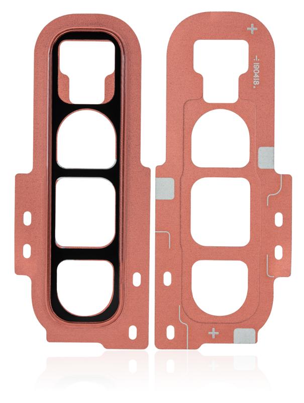 Lente de Camara Trasera con Aro de Bisel para Samsung Galaxy S10 (Rosa)
