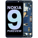 Pantalla LCD original azul para Nokia 9 PureView (2019) TA-1094, ideal para reemplazo de display roto.