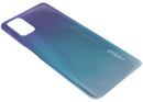 Tapa trasera original Oppo A72 2020 Sky Blue, CPH2067, con acabado brillante para reparación.