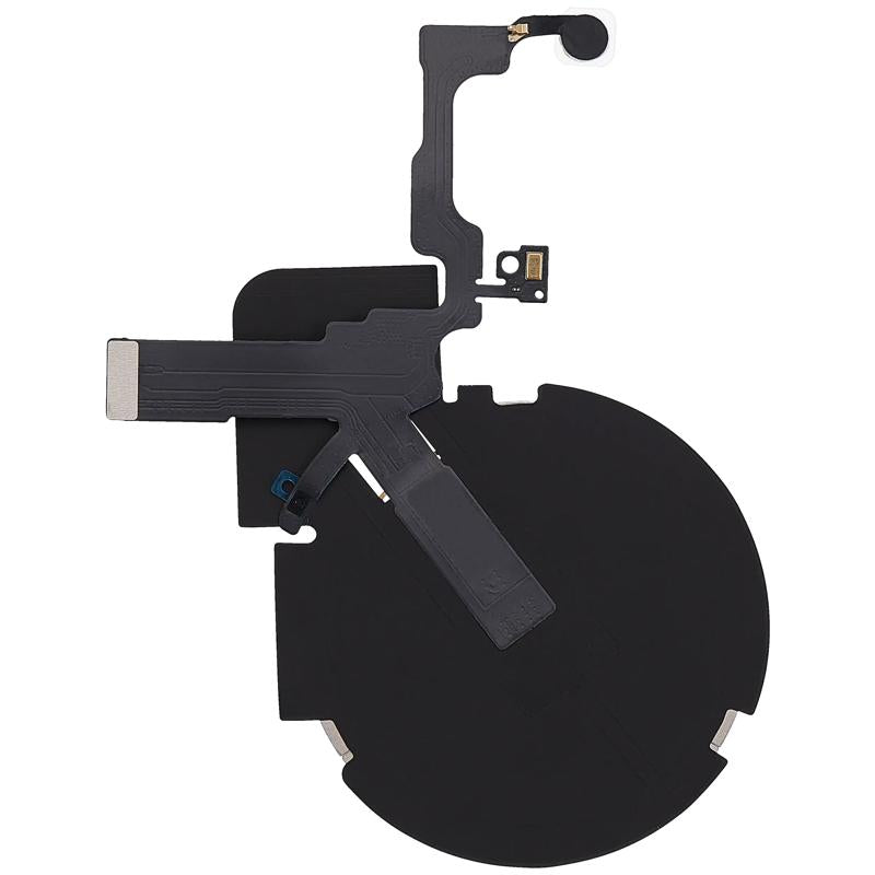 Reparación de puerto de carga NFC inalámbrico con flex de linterna para iPhone 15 Pro Max en Guatemala.