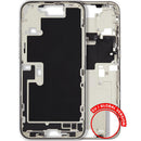 Tapa superior blanca de titanio para iPhone 16 Pro Max, repuesto para cambio de carcasa y reparación.