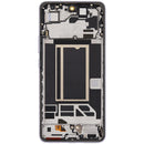 Pantalla OLED refurbished Oppo Reno13 F 4G/5G Plume Purple con marco, ideal para reparación de display roto.