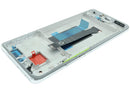 Pantalla LCD refurbished plateada con marco para Xiaomi Poco X7, repuesto de display para reparación.