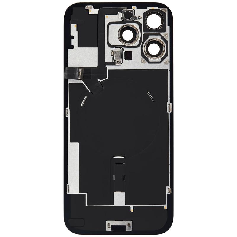 Tapa trasera de iPhone 16 Pro Max con placa de acero, carga NFC inalámbrica y MagSafe en Guatemala.