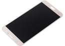Pantalla LCD completa dorada para Samsung Galaxy J7 Perx, Halo y Sky Pro (J727) con herramientas de reparación.