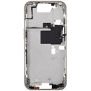 Mid-frame housing de iPhone 16 Pro (EU/Global) en titanio natural con botones de encendido y volumen.