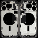 Tapa trasera original iPhone 15 Pro Max, titanio negro, grado C, repuesto A2849, A3105.