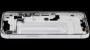 Tapa intermedia blanca para iPhone 16e/17e (versión US), con pequeñas piezas y marco original OEM.