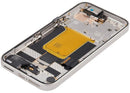 Pantalla OLED refurbished Google Pixel 9a Porcelain con marco y sensor de huella para reparación.