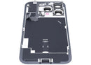Tapa trasera con placa de acero con carga inalámbrica NFC MagSafe y flex de linterna compatible para iPhone 16 Pro (original OEM) (Titanio Natural)