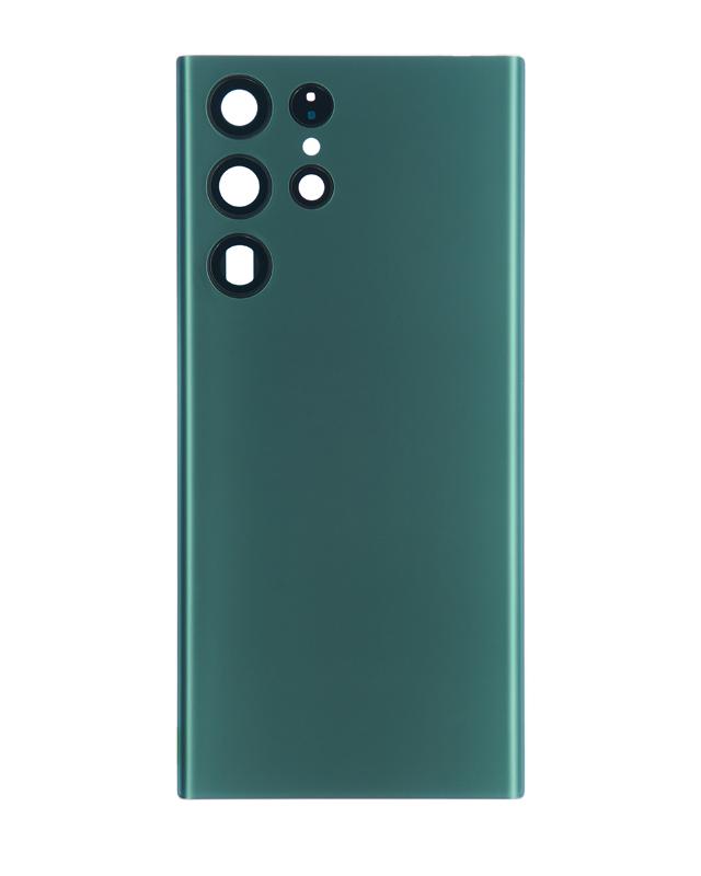 Tapa trasera con lente de camara para Samsung Galaxy S22 Ultra original (Verde)