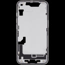 Tapa intermedia blanca para iPhone 16e/17e (versión US), con pequeñas piezas y marco original OEM.