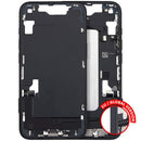 Chasis medio iPhone 16e (A2925, A2926) usado con puerto de carga y piezas pequeñas para reparación.