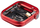Chasis de aluminio rojo usado para Apple Watch Series 9 de 41mm (GPS + Celular) para reparación.