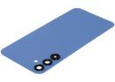 Tapa trasera azul Optimistic Blue para Samsung Galaxy A15 5G con lente de cámara, repuesto sin logo.
