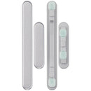 Botones laterales de encendido y volumen blancos para Samsung Galaxy A36 5G (A366), repuesto para reparación.