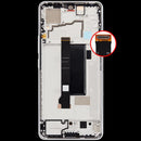Pantalla AMOLED refurbished blanca Xiaomi Poco X6 con marco, repuesto para reparación de display roto.