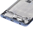 Pantalla LCD refurbished negra para LG Q92 5G (Q920) con marco, ideal para reparación de pantalla rota.