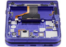 Pantalla LCD Motorola Razr Ultra 2026/Razr 70 Ultra (XT2655) refurbished, color Orient Blue, con marco, para reparación.