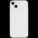 Tapa trasera usada original Starlight para iPhone 13 (A2482) con puerto de carga y piezas pequeñas.