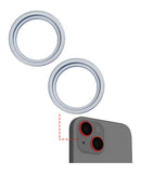 Aro del bisel para camara trasera para iPhone 15 / 15 Plus (Azul) (Set de 2 piezas)