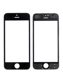 Pantalla LCD negra con frame para iPhone 5, ideal para reparación de display roto.