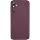 Tapa trasera roja oscura para Samsung Galaxy A14 5G con lente de cámara, repuesto aftermarket sin logo.