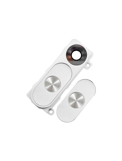 Encuentra el botón de encendido/volumen con lente de cámara LG G3 (Blanco) en Guatemala para reparaciones y componentes LG.