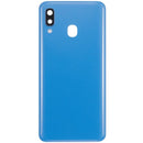 Tapa trasera azul para Samsung Galaxy A40 (A405) con lente de cámara, repuesto original.