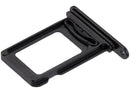 Bandeja dual SIM negra para iPhone 16e/17e, repuesto original Apple para tarjetas SIM.