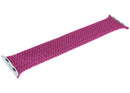 Correa trenzada Solo Loop magenta para Apple Watch, talla 6. Banda elástica compatible con cajas de 44mm, 45mm, 46mm y 49mm.