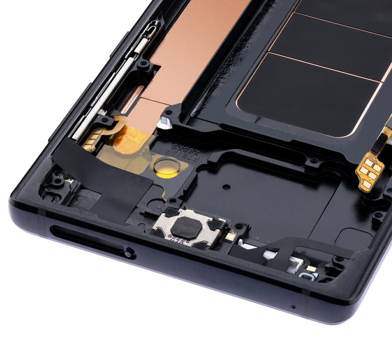 Reparación de pantalla OLED con marco para Samsung Galaxy Note 9 en Guatemala.