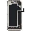 Pantalla OLED usada OEM para iPhone 17 Pro con cable flex de sensor de luz, lista para reparación de pantalla rota.