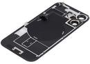 Tapa trasera blanca usada de iPhone 17 con MagSafe, NFC y flex de linterna, para reparación.