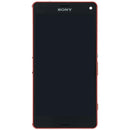 Pantalla LCD original Sony Xperia Z3 Compact naranja, repuesto para reparación de display roto.