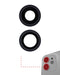 Lente de camara trasera con soporte y bisel para iPhone 12 / 12 Mini (Negro)