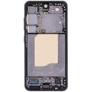 Pantalla OLED azul y negra con marco para Samsung Galaxy S25 5G (SM-S921B) Aftermarket Plus, repuesto de display.