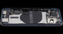 Tapa trasera Midnight usada para iPhone 13 A2482 con puerto de carga y pequeñas partes.