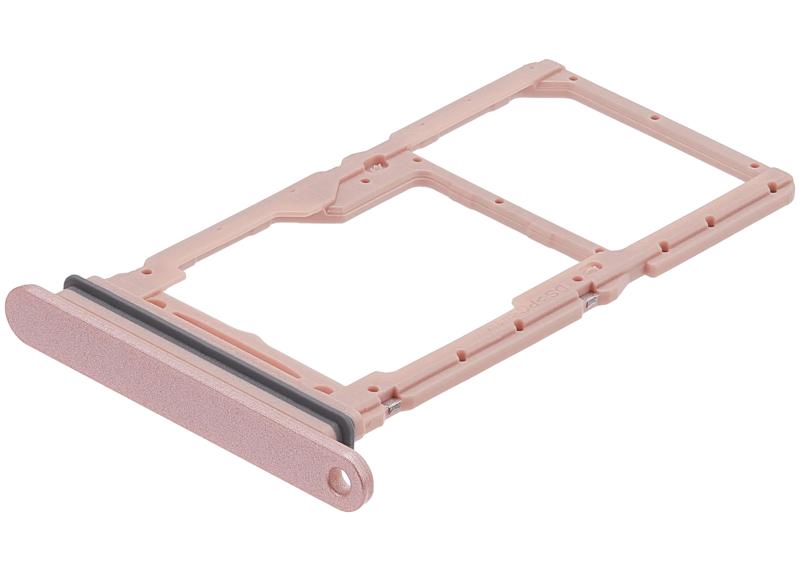 Bandeja de tarjeta SIM dual Samsung Galaxy A26 5G en color Peach Pink disponible en Guatemala para reparaciones de teléfonos y accesorios.