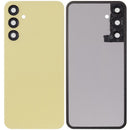 Tapa trasera amarilla para Samsung Galaxy A25 5G (A256) sin logo, con lente de cámara, repuesto Aftermarket Plus.