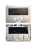 Tapa superior de MacBook Pro 15" A1707 plateada, con teclado ISO UK, usada, para reparación.