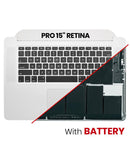 Encuentra la tapa superior con batería y teclado para MacBook Pro 15 Retina (A1398 / Mid 2015) en Guatemala, al mejor precio y con garantía en talleres especializados en la reparación de MacBooks.
