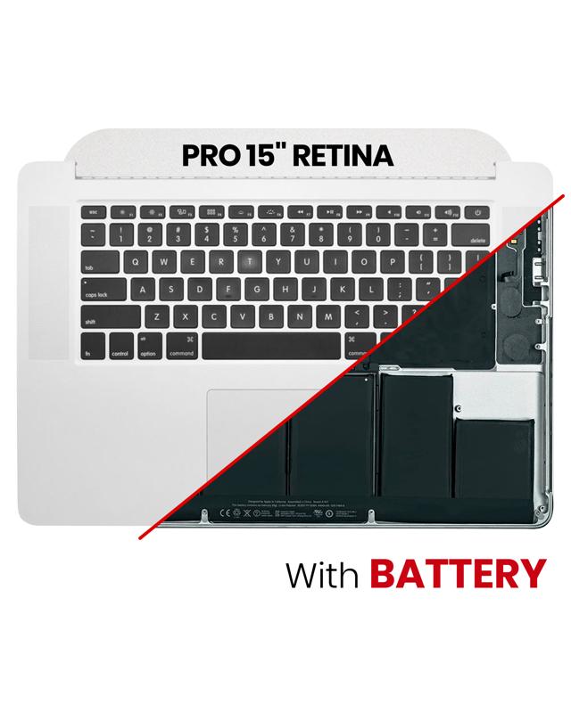 Encuentra la tapa superior con batería y teclado para MacBook Pro 15 Retina (A1398 / Mid 2015) en Guatemala, al mejor precio y con garantía en talleres especializados en la reparación de MacBooks.
