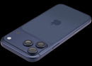 Tapa trasera Deep Blue usada para iPhone 17 Pro Max (A3295) con puerto de carga, ideal para reparación.