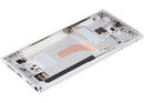 Pantalla OLED blanca Phantom Aftermarket Plus para Samsung Galaxy S22 Ultra 5G, 120Hz, marco incluido, repuesto.