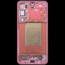 Pantalla soft OLED coral red para Samsung Galaxy S25 Plus 5G (S936) con marco, ideal para reparación de display roto.
