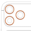 Aro de bisel de camara trasera iPhone 17 Pro/17 Pro Max (Cosmic Orange) (Juego de 3)