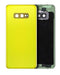 Tapa trasera con lente de cámara Samsung Galaxy S10E (No Logo) en Guatemala, producto aftermarket color amarillo canario.